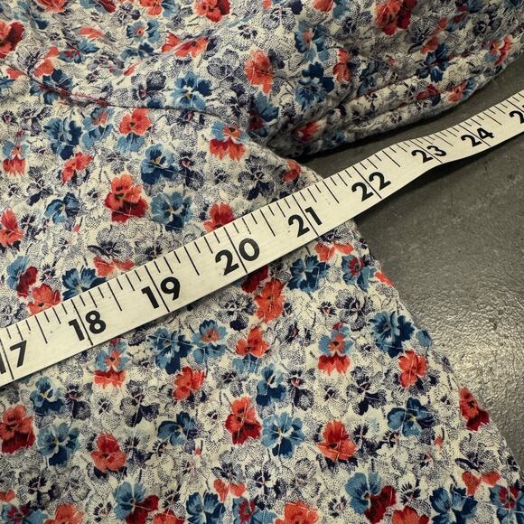 Vintage Y2K 90's Red Mini Floral Print Quilted Jacket Reversible Medium - Picture 4 of 8